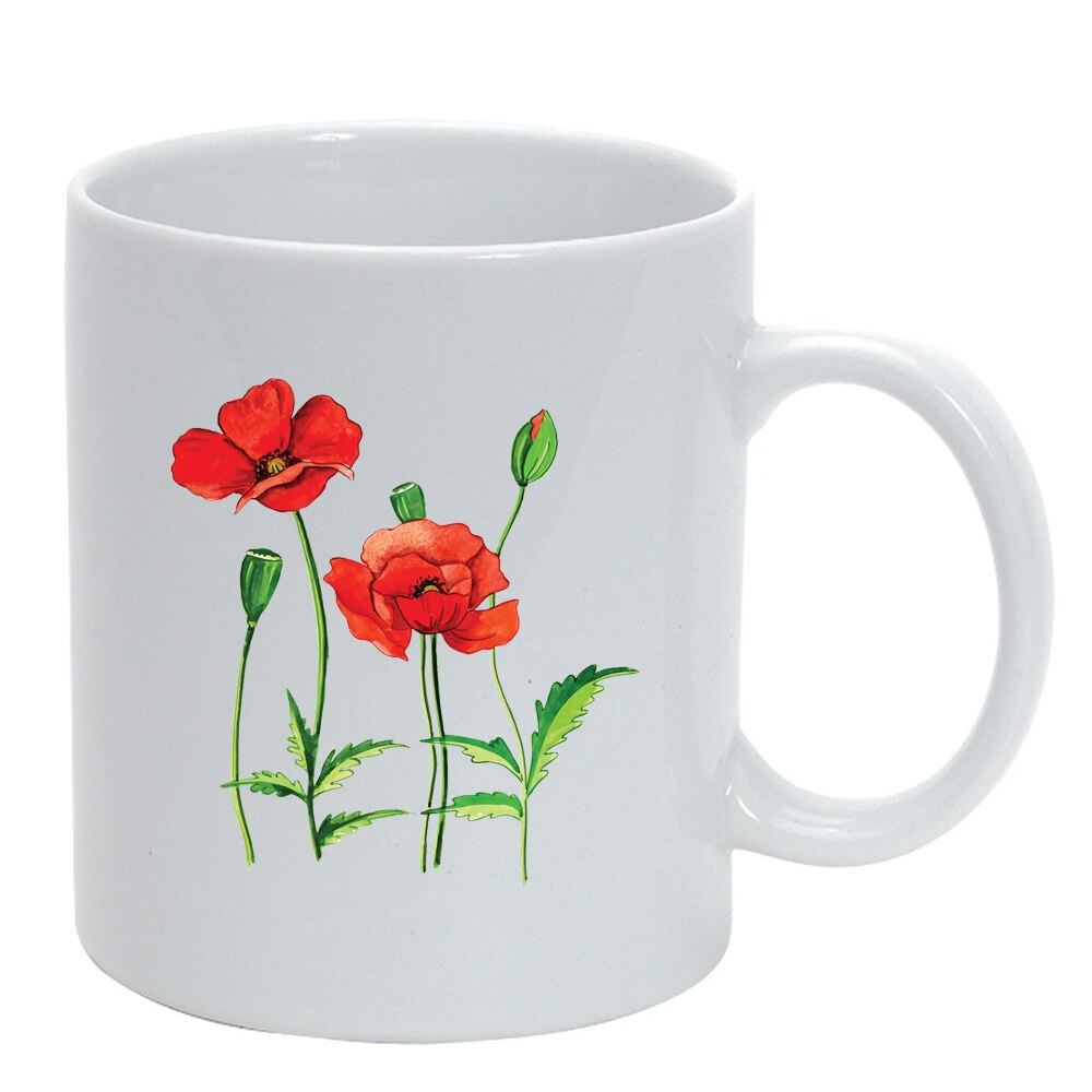 Cana Poppy Flower, alb, 330ml, D1371