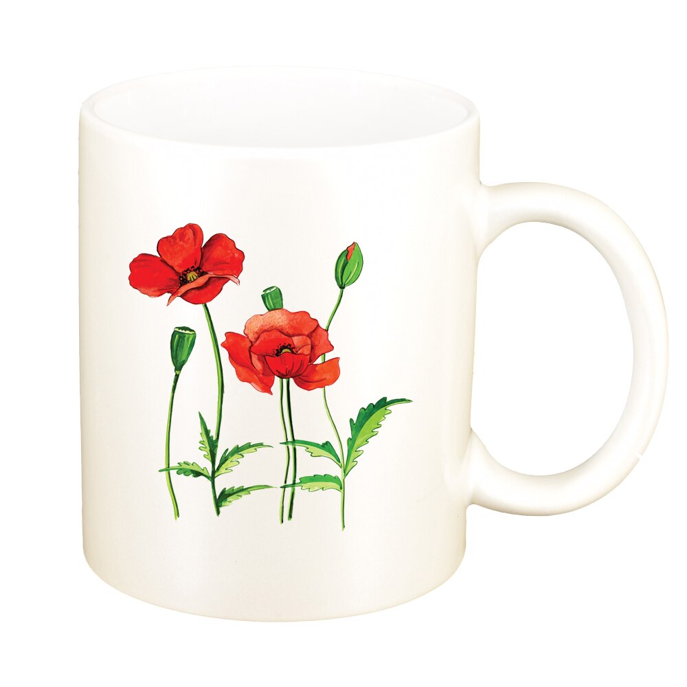 Cana Poppy Flower, alb sidefata, 330ml, D1371