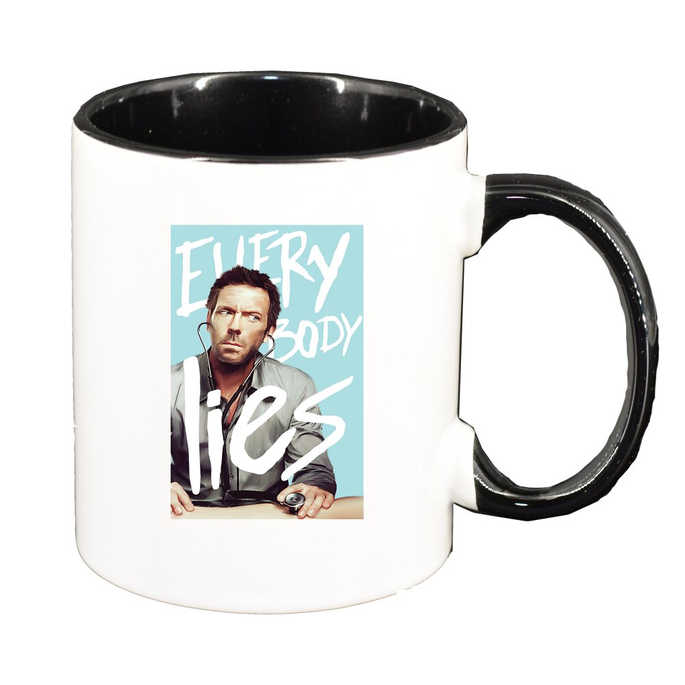 Cana Dr. House - Everybody Lies, Movie, interior negru, 330ml, D1370