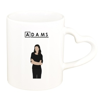 Cana Dr. House, Adams, Movie, alb, maner inima, 330ml, D1369 Cana Dr. House, Adams, Movie, alb, maner inima, 330ml, D1369