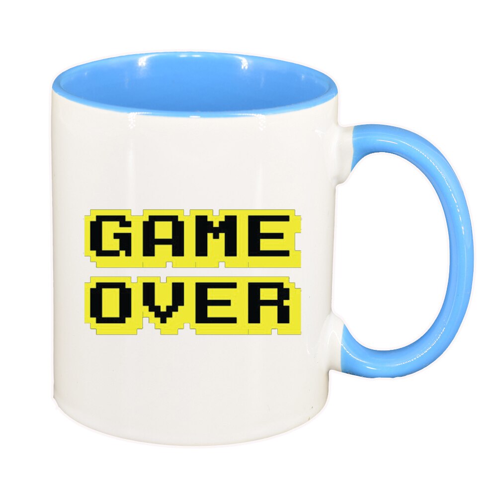 Cana Gamer, Game Over, interior albastru, 330ml, D1376