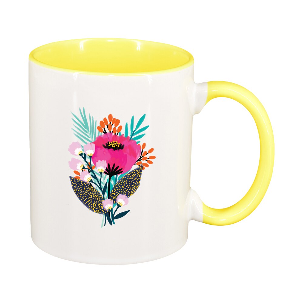 Cana Pastel Color Flower, interior galben, 330ml, D1373