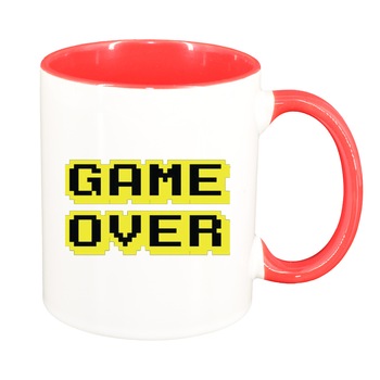 Cana Gamer, Game Over, interior rosu, 330ml, D1376 Cana Gamer, Game Over, interior rosu, 330ml, D1376