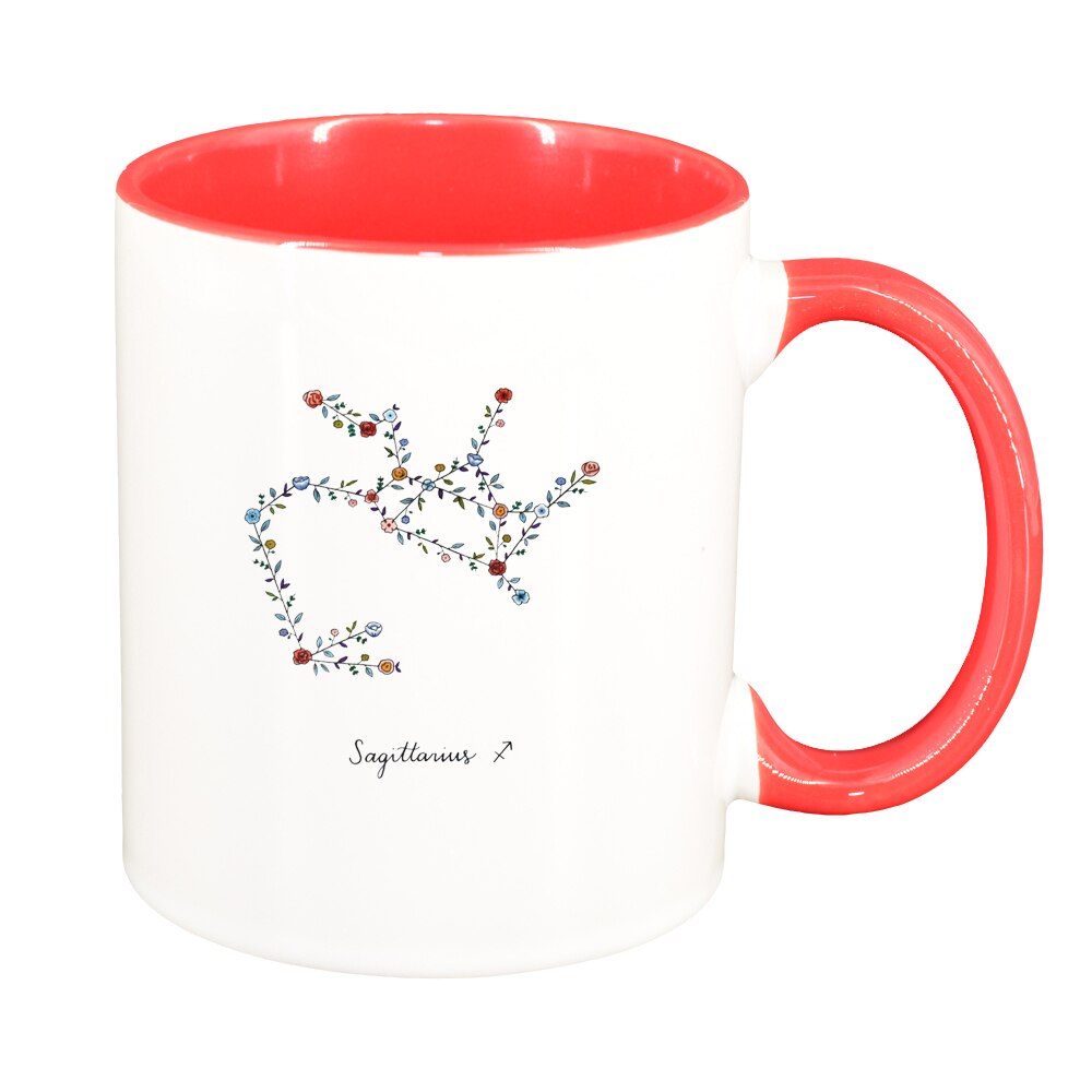 Cana Zodiac, Sagittarius, interior rosu, 330ml, D1380