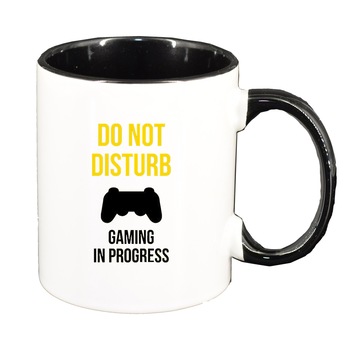 Cana Gamer, Do Not Disturb, interior negru, 330ml, D1378 Cana Gamer, Do Not Disturb, interior negru, 330ml, D1378