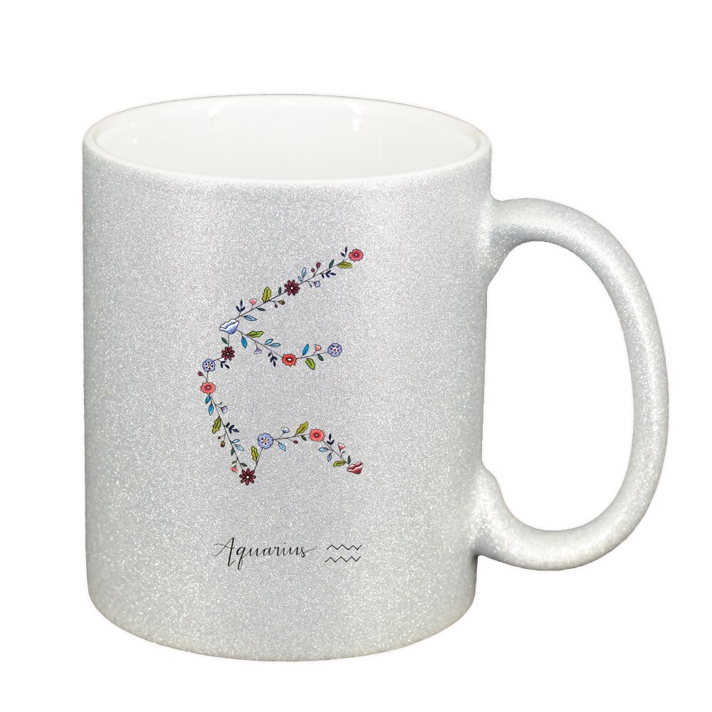 Cana Zodiac, Aquarius, argintiu sidefata glitter, 330ml, D1381