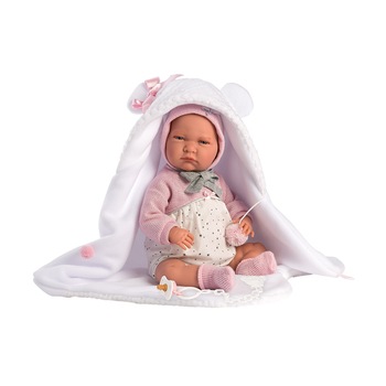 Papusa Llorens, Lola, 42 cm cu saculet de dormit, cu sunete Papusa Llorens, Lola, 42 cm cu saculet de dormit, cu sunete