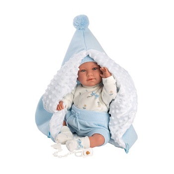 Papusa Llorens, Mimo, 42 cm, cu saculet de dormit, cu sunete Papusa Llorens, Mimo, 42 cm, cu saculet de dormit, cu sunete