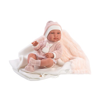 Papusa Llorens, Tina, 43 cm, cu saculet de dormit Papusa Llorens, Tina, 43 cm, cu saculet de dormit