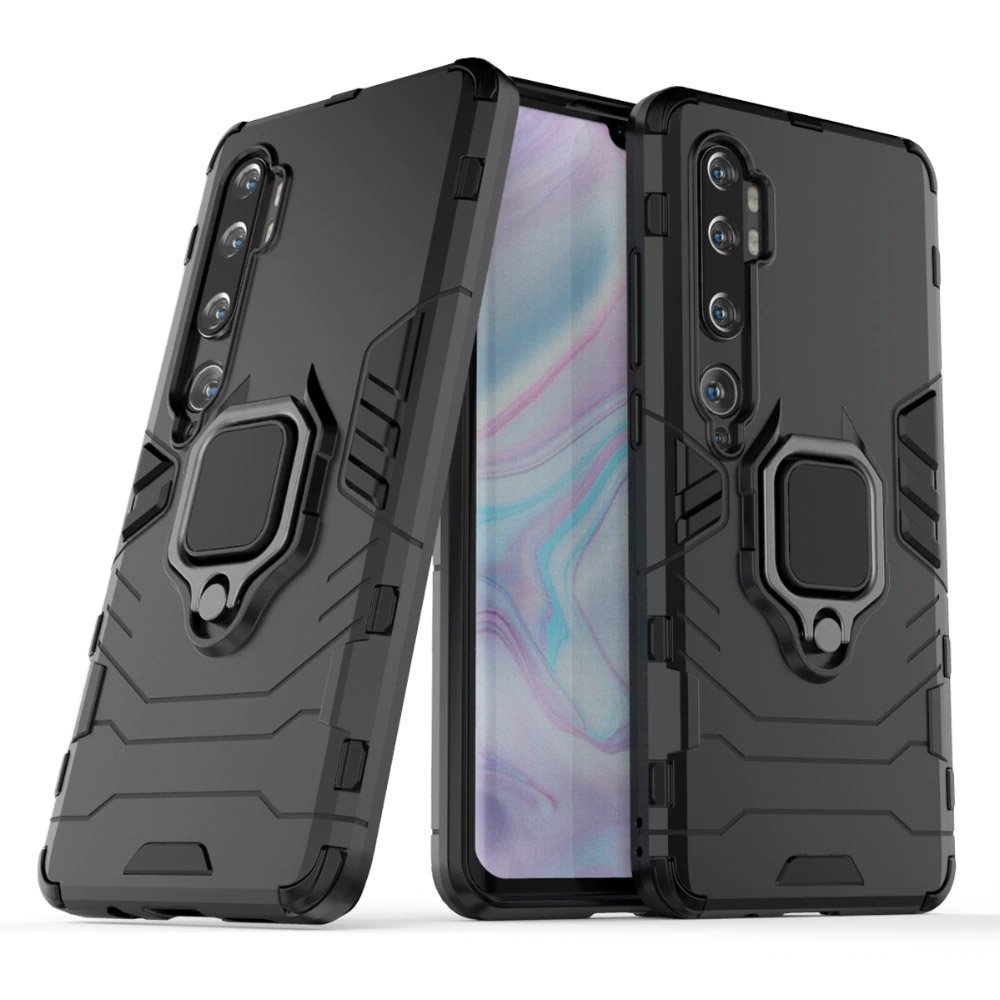 Toxic salty Low Husa Xiaomi Mi Note 10 / Mi Note 10 Pro Stand Armor Ring Black - eMAG.ro
