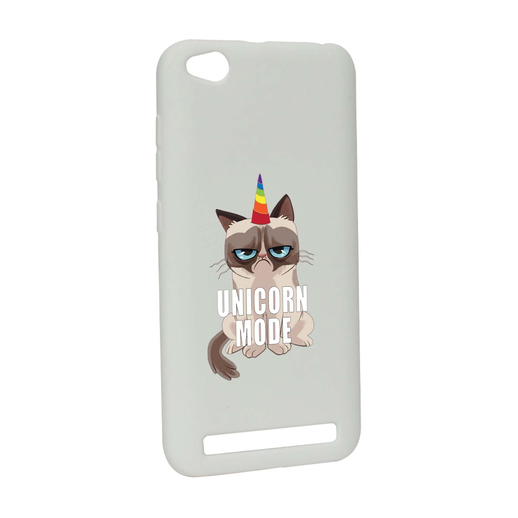 Husa Xiaomi Redmi 5A, Meme - Gumpy Unicorn Mode, rezistenta la uzura, anti-alunecare, din silicon Premium, W654