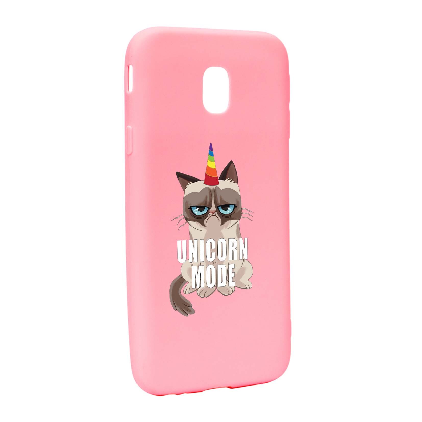 Husa Samsung Galaxy J7 2017, Meme - Gumpy Unicorn Mode, rezistenta la uzura, anti-alunecare, din silicon Premium, P654