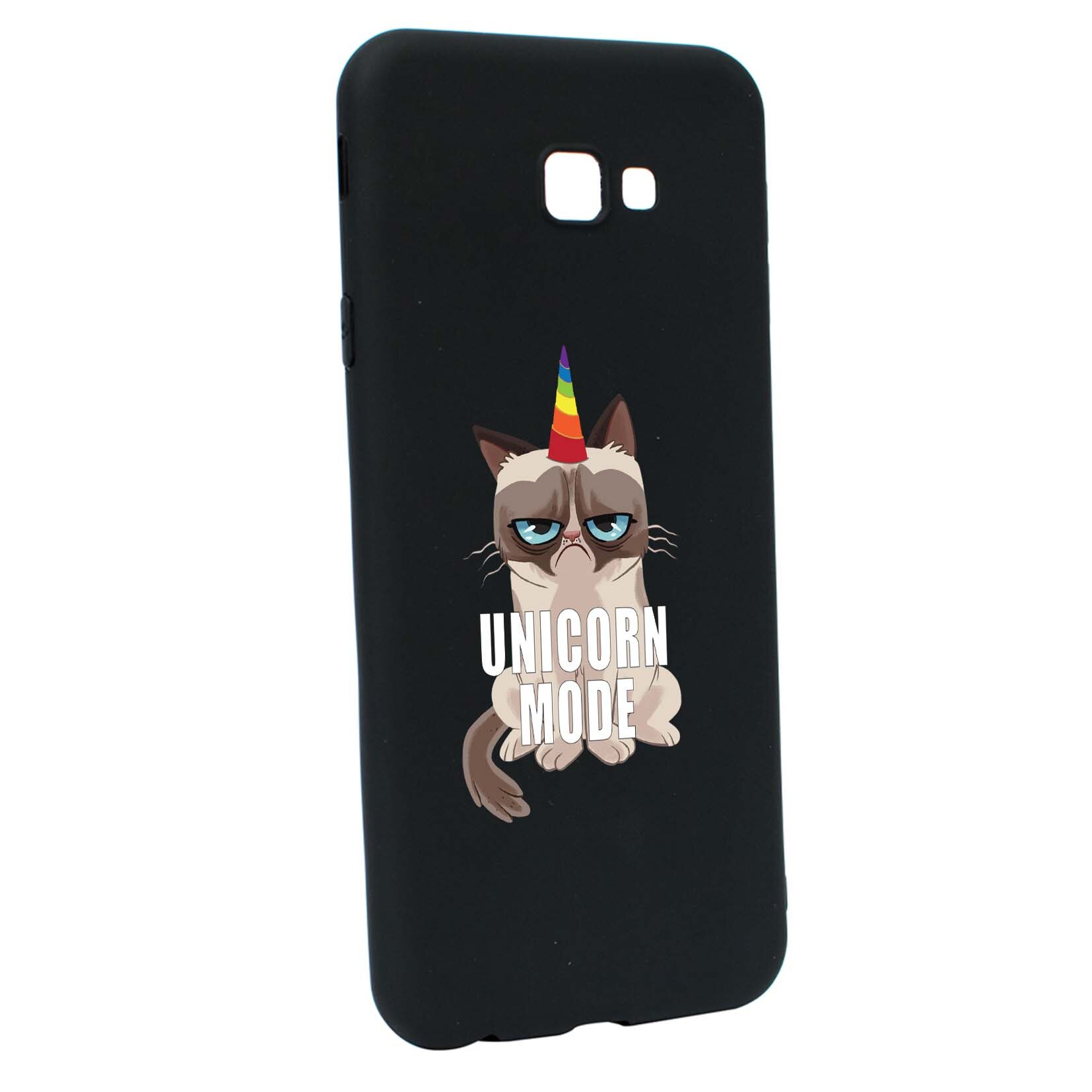 Husa Samsung Galaxy J4 Plus, Meme - Gumpy Unicorn Mode, rezistenta la uzura, anti-alunecare, din silicon Premium, B654