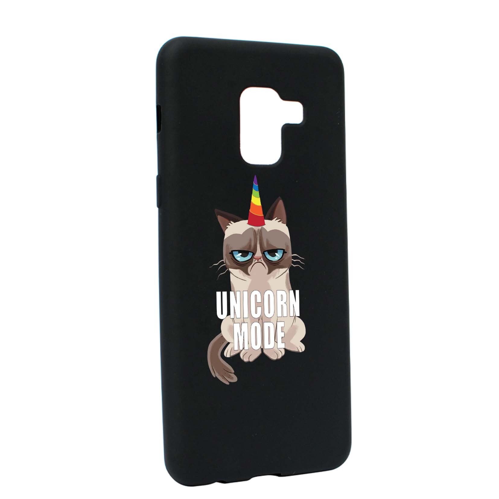 Husa Samsung Galaxy A5 2018, Meme - Gumpy Unicorn Mode, rezistenta la uzura, anti-alunecare, din silicon Premium, B654