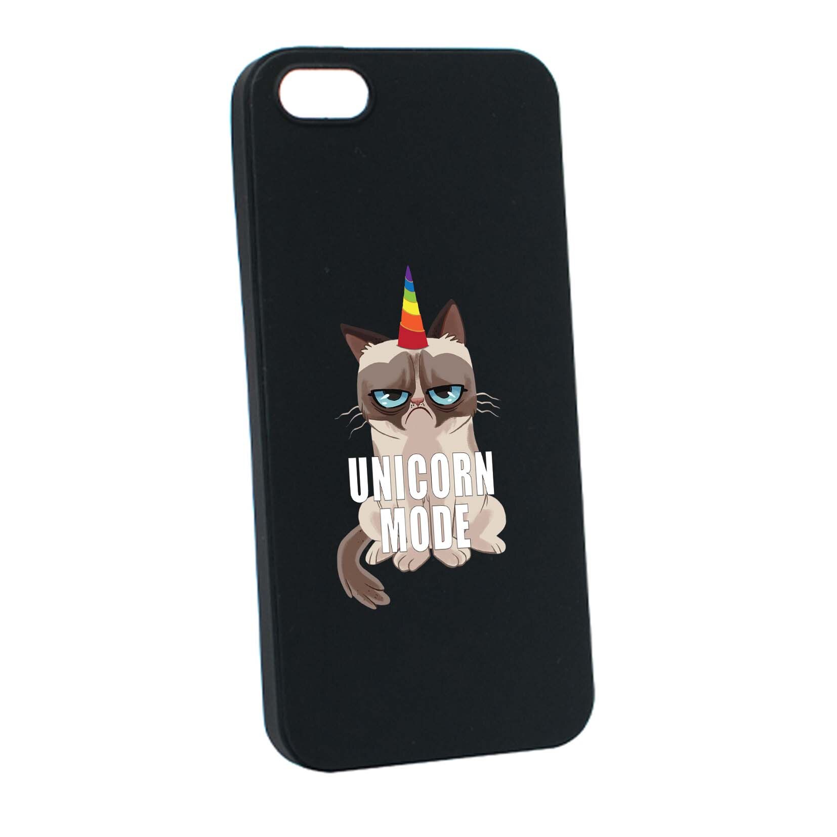 Husa Apple iPhone SE / 5S / 5, Meme - Gumpy Unicorn Mode, rezistenta la uzura, anti-alunecare, din silicon Premium, B654