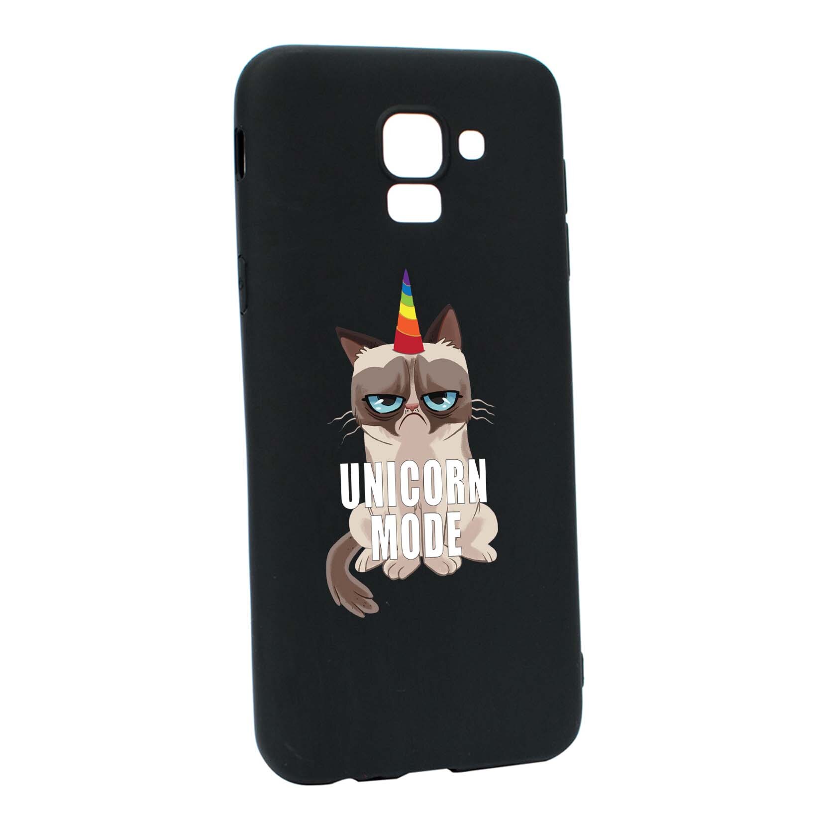 Husa Samsung Galaxy J6 2018, Meme - Gumpy Unicorn Mode, rezistenta la uzura, anti-alunecare, din silicon Premium, B654