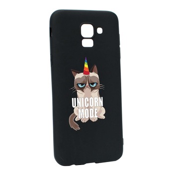 Husa Samsung Galaxy J6 2018, Meme - Gumpy Unicorn Mode, rezistenta la uzura, anti-alunecare, din silicon Premium, B654 Husa Samsung Galaxy J6 2018, Meme - Gumpy Unicorn Mode, rezistenta la uzura, anti-alunecare, din silicon Premium, B654