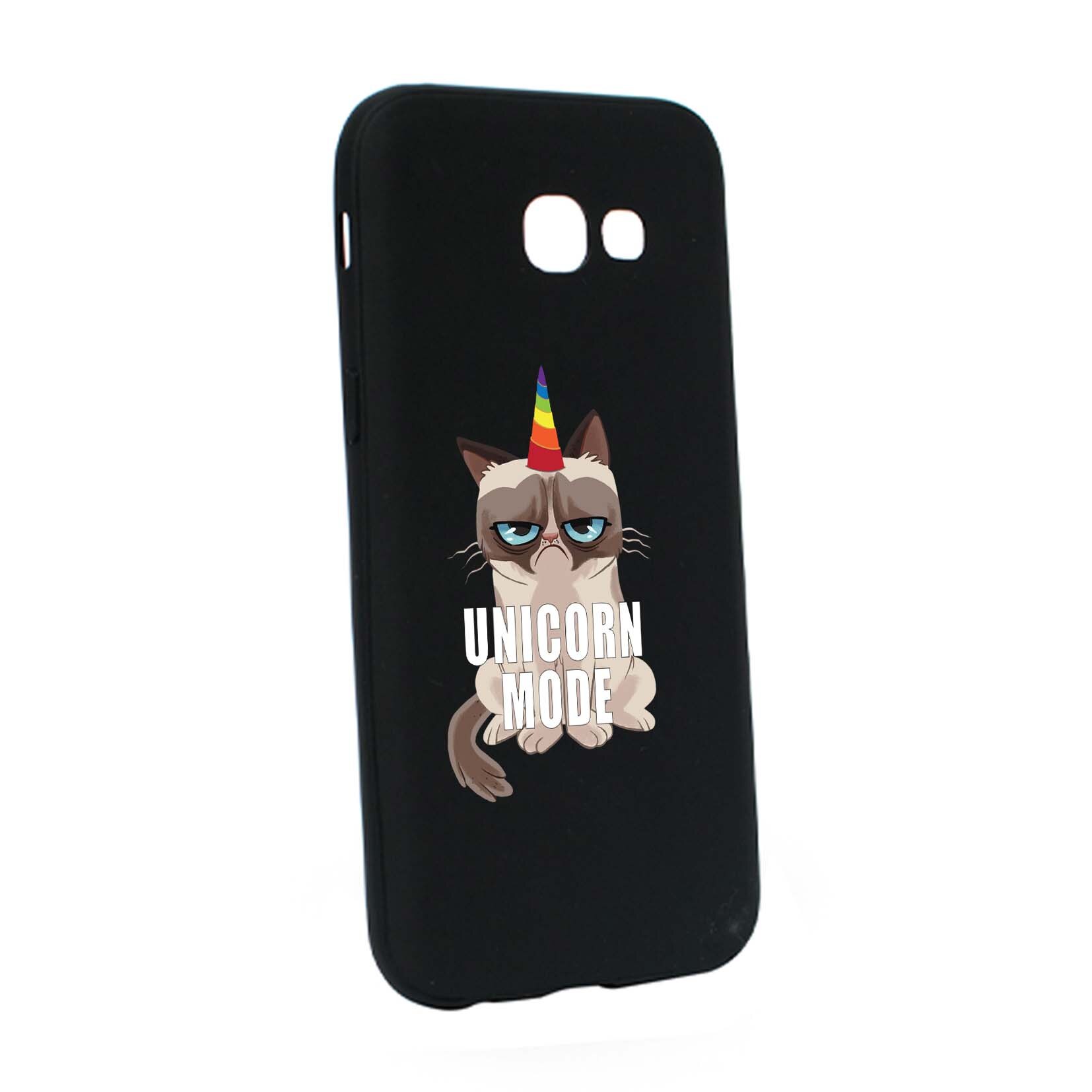 Husa Samsung Galaxy A3 2017, Meme - Gumpy Unicorn Mode, rezistenta la uzura, anti-alunecare, din silicon Premium, B654