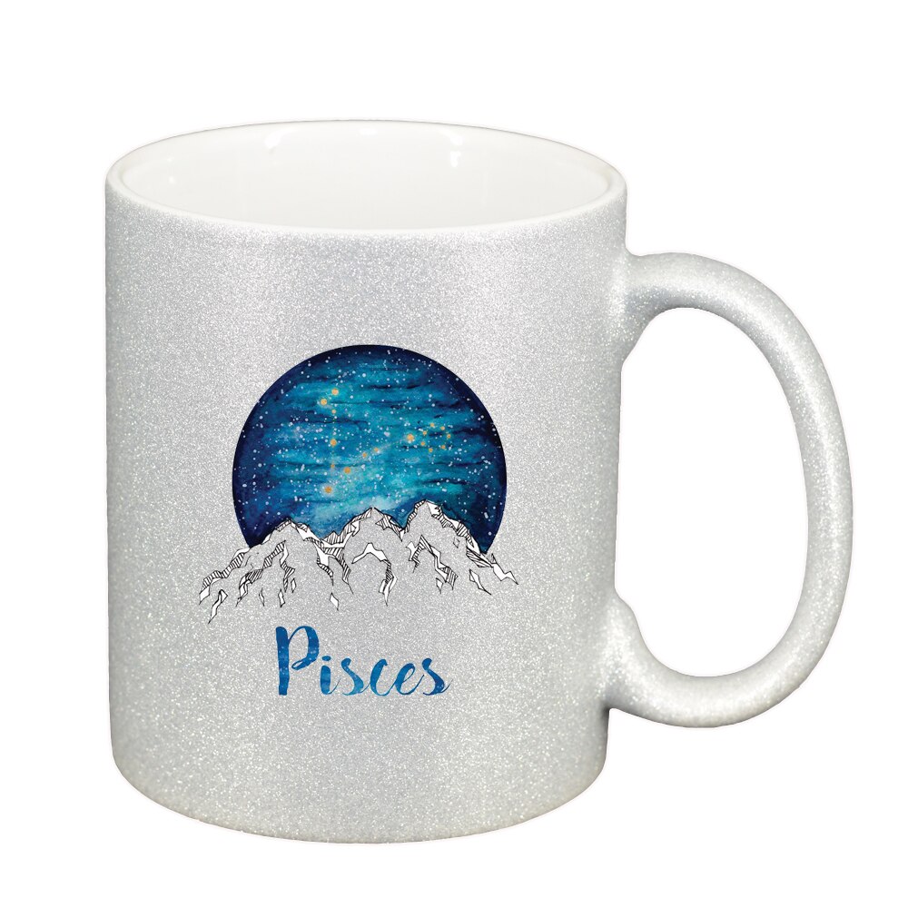 Cana Zodiac, Pisces, argintiu sidefata glitter, 330ml, D1387