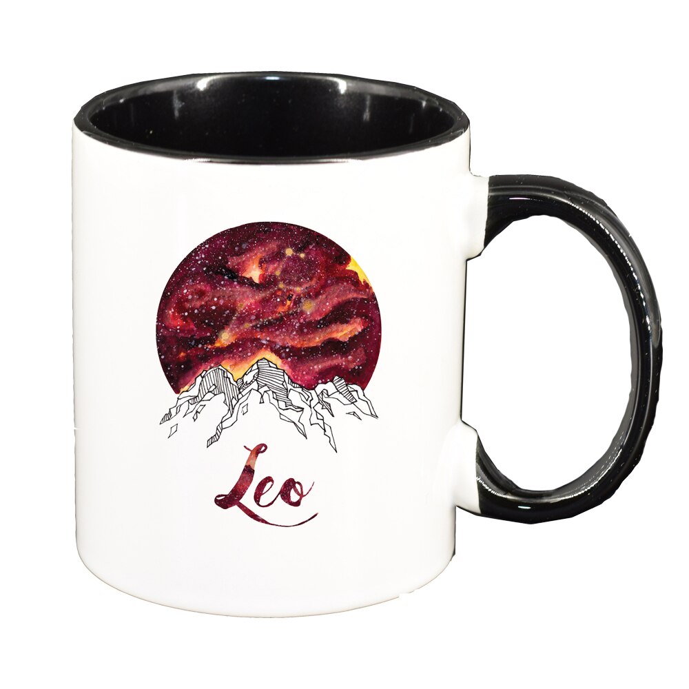 Cana Zodiac, Leo, interior negru, 330ml, D1385