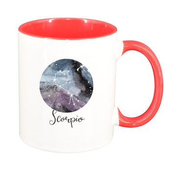 Cana Zodiac, Scorpio, interior rosu, 330ml, D1389 Cana Zodiac, Scorpio, interior rosu, 330ml, D1389