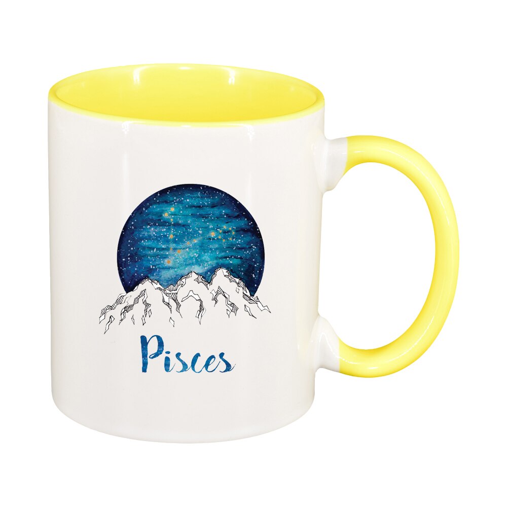 Cana Zodiac, Pisces, interior galben, 330ml, D1387