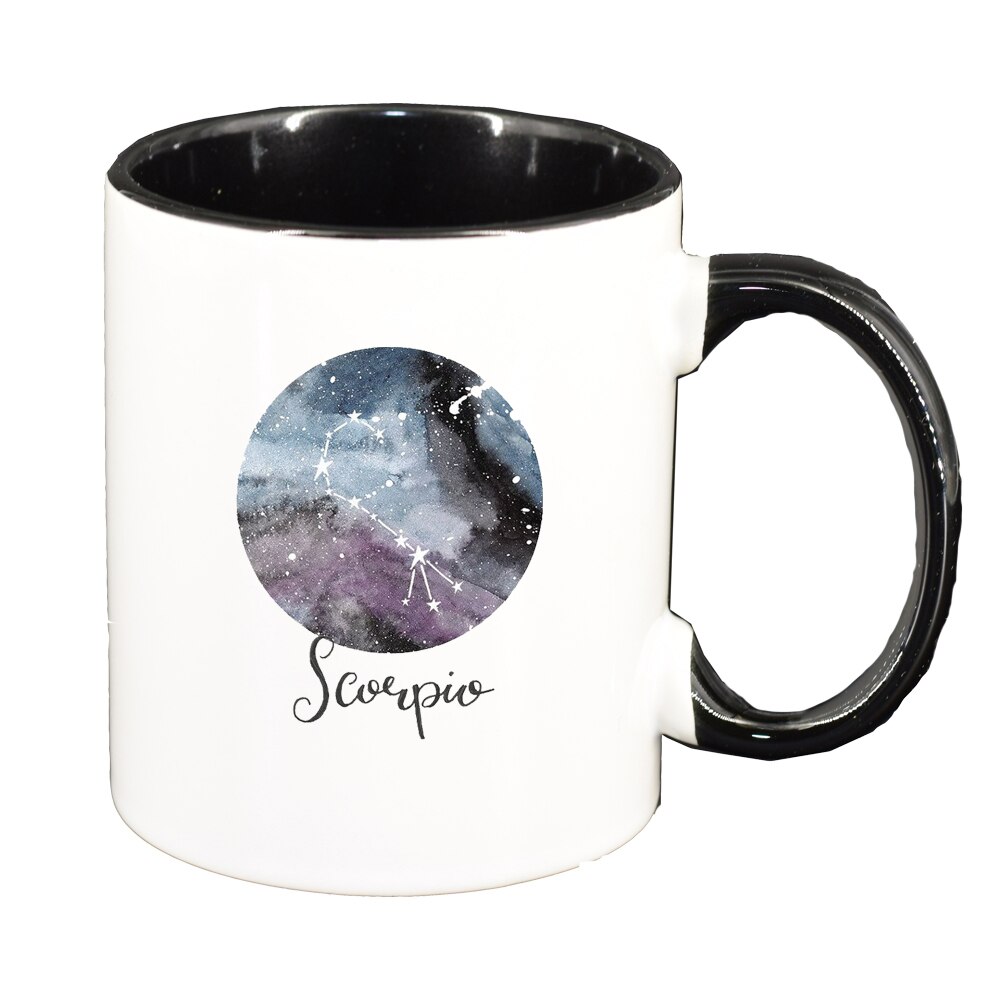 Cana Zodiac, Scorpio, interior negru, 330ml, D1389