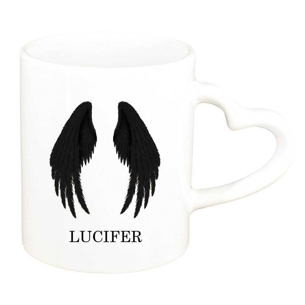 Cana Lucifer, alb, maner inima, 330ml, D1393