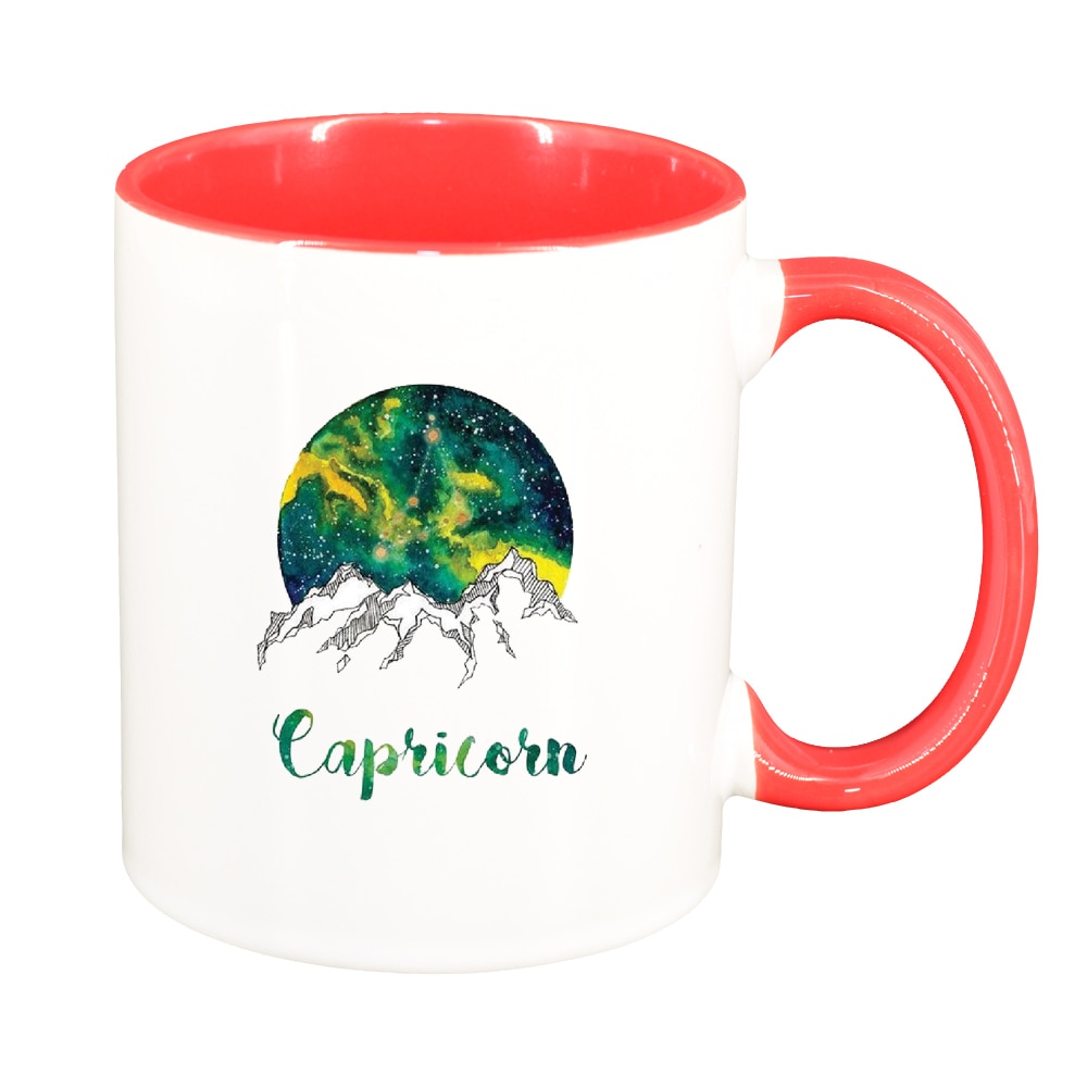 Cana Zodiac, Capricorn, interior rosu, 330ml, D1392