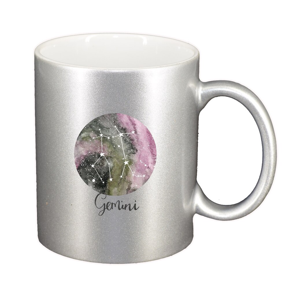 Cana Zodiac, Gemini, argintiu sidefata, 330ml, D1390