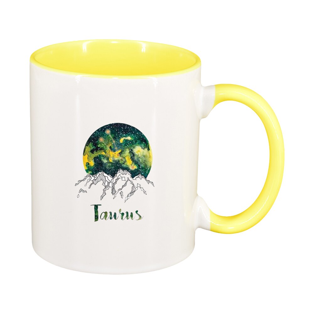 Cana Zodiac, Taurus, interior galben, 330ml, D1391