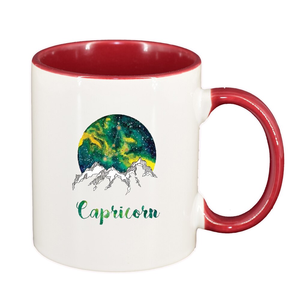 Cana Zodiac, Capricorn, interior rosu-inchis, 330ml, D1392