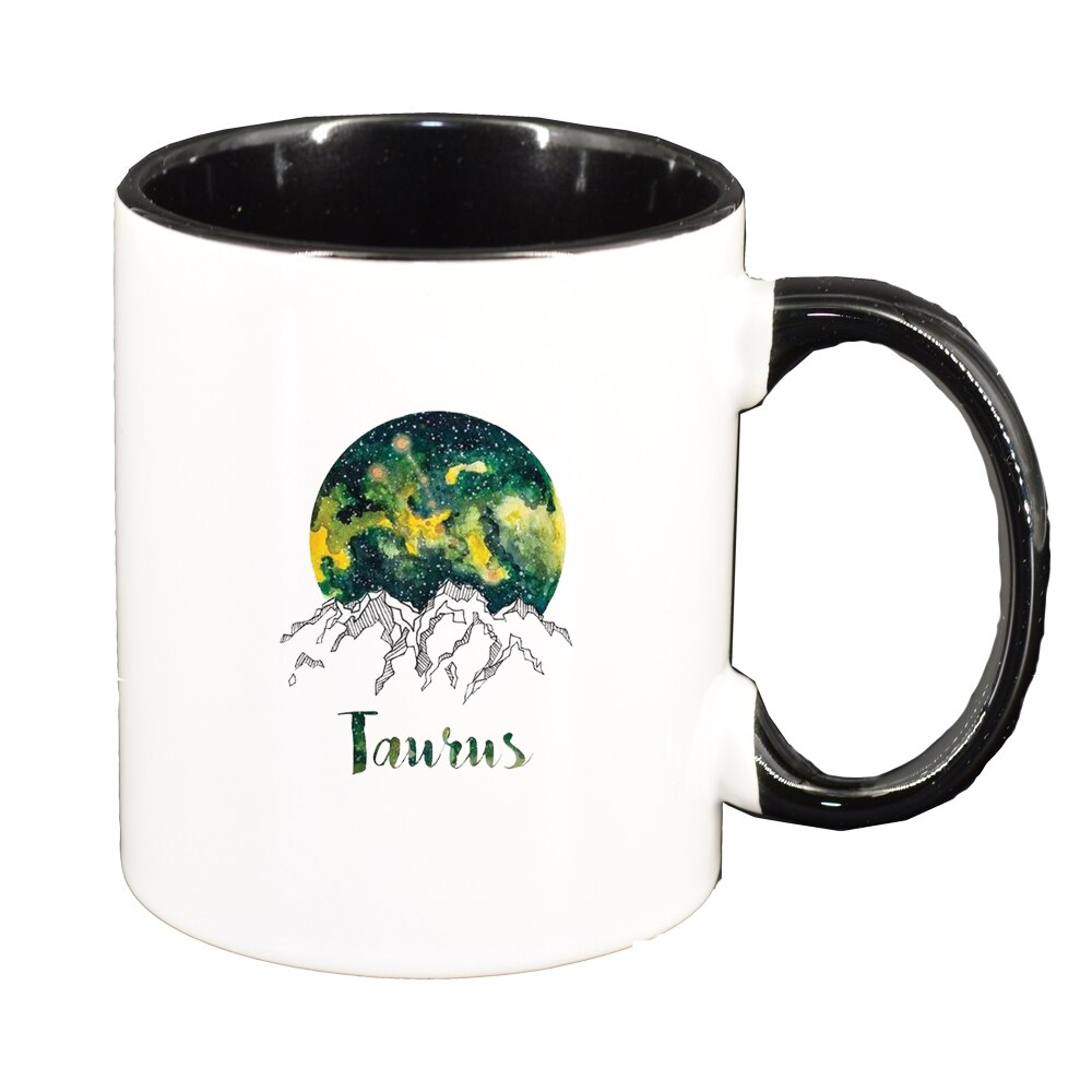 Cana Zodiac, Taurus, interior negru, 330ml, D1391