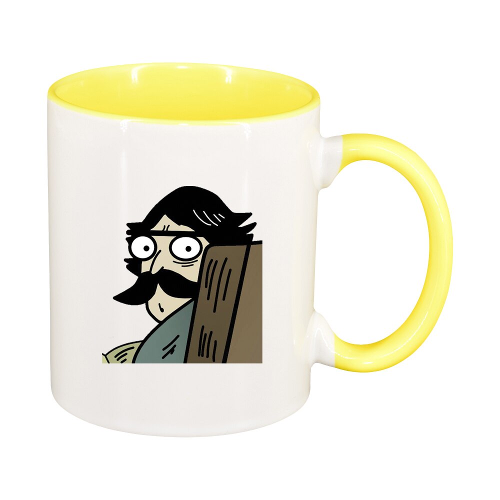 Cana Meme, interior galben, 330ml, D1396