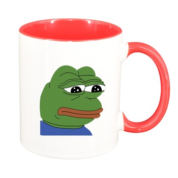 Cana Meme - Funny, interior rosu, 330ml, D1398 Cana Meme - Funny, interior rosu, 330ml, D1398