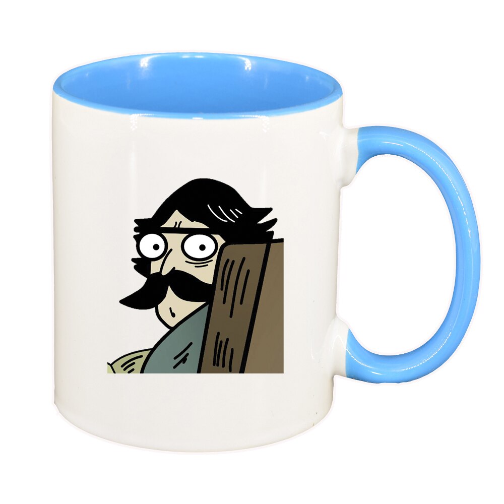 Cana Meme, interior albastru, 330ml, D1396