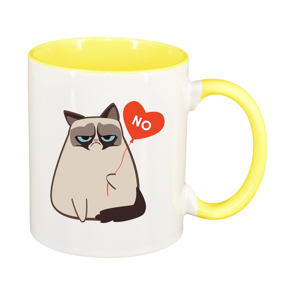 Cana Meme - Funny Grumpy, interior galben, 330ml, D1400