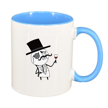 Cana Meme Funny, interior albastru, 330ml, D1399 Cana Meme Funny, interior albastru, 330ml, D1399