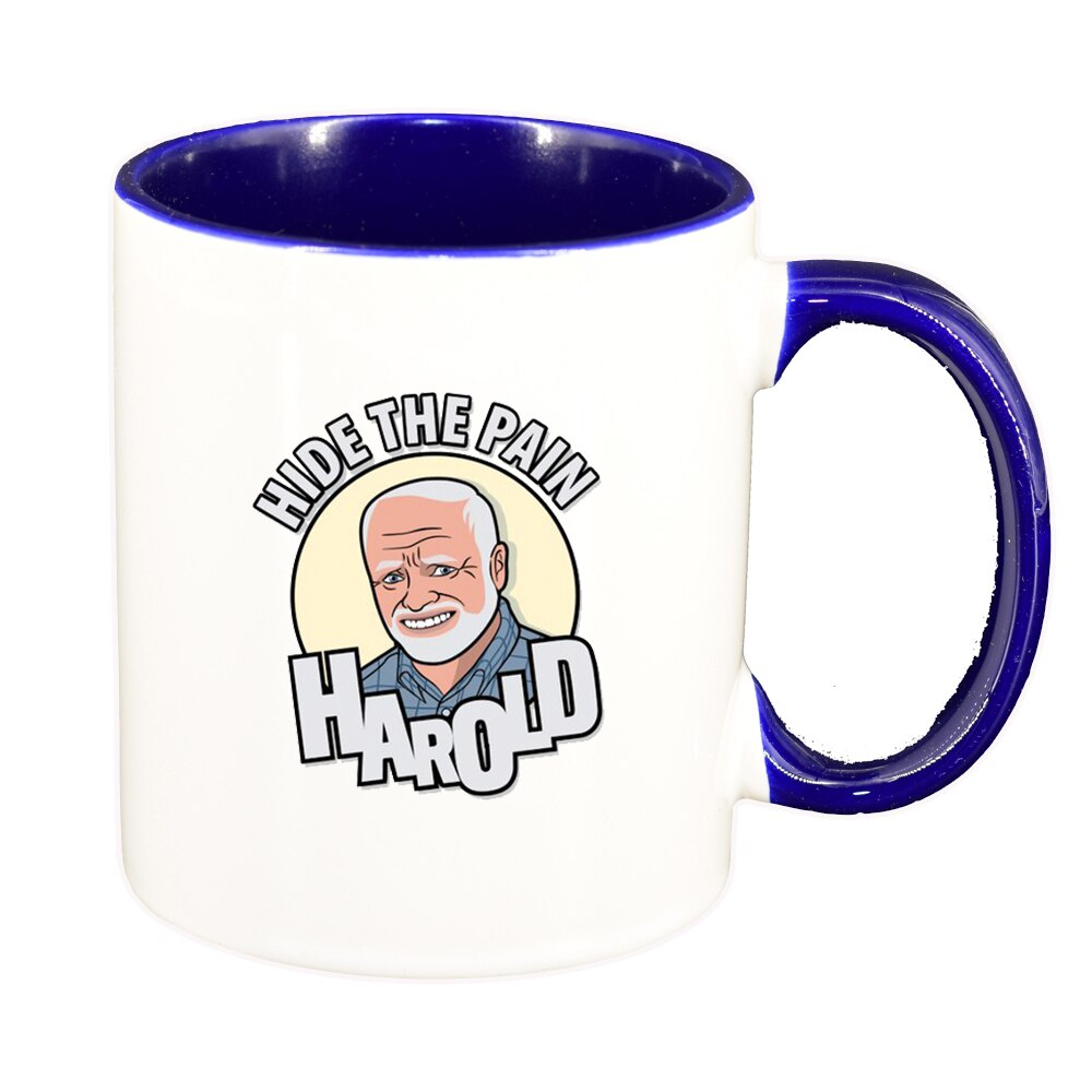 Cana Meme - Harold, interior albastru inchis, 330ml, D1402