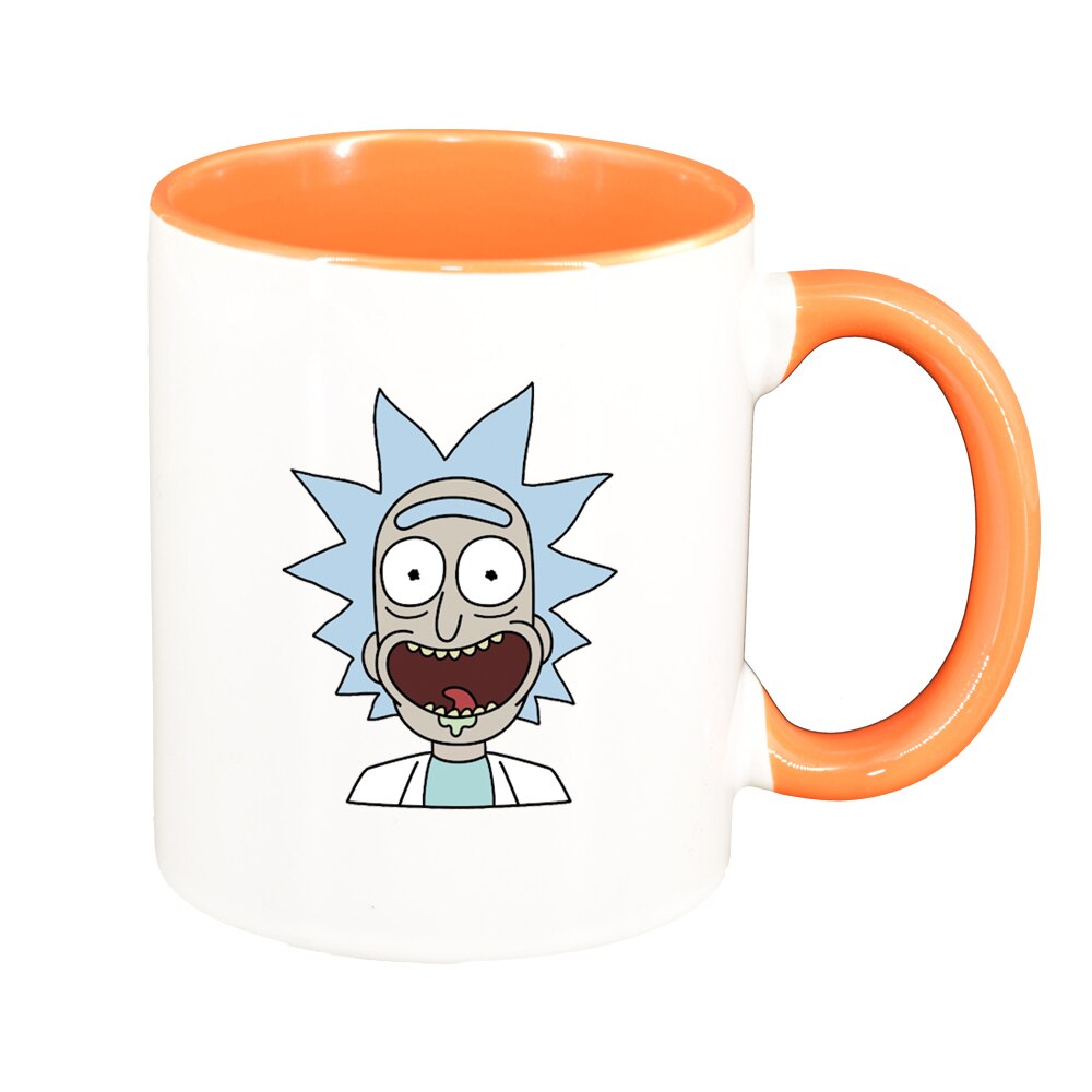 Cana Rick and Morty, interior portocaliu, 330ml, D1404