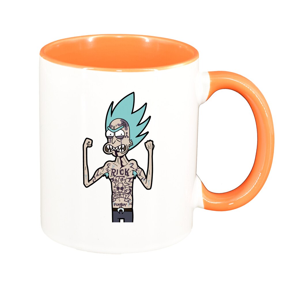 Cana Rick and Morty, interior portocaliu, 330ml, D1411