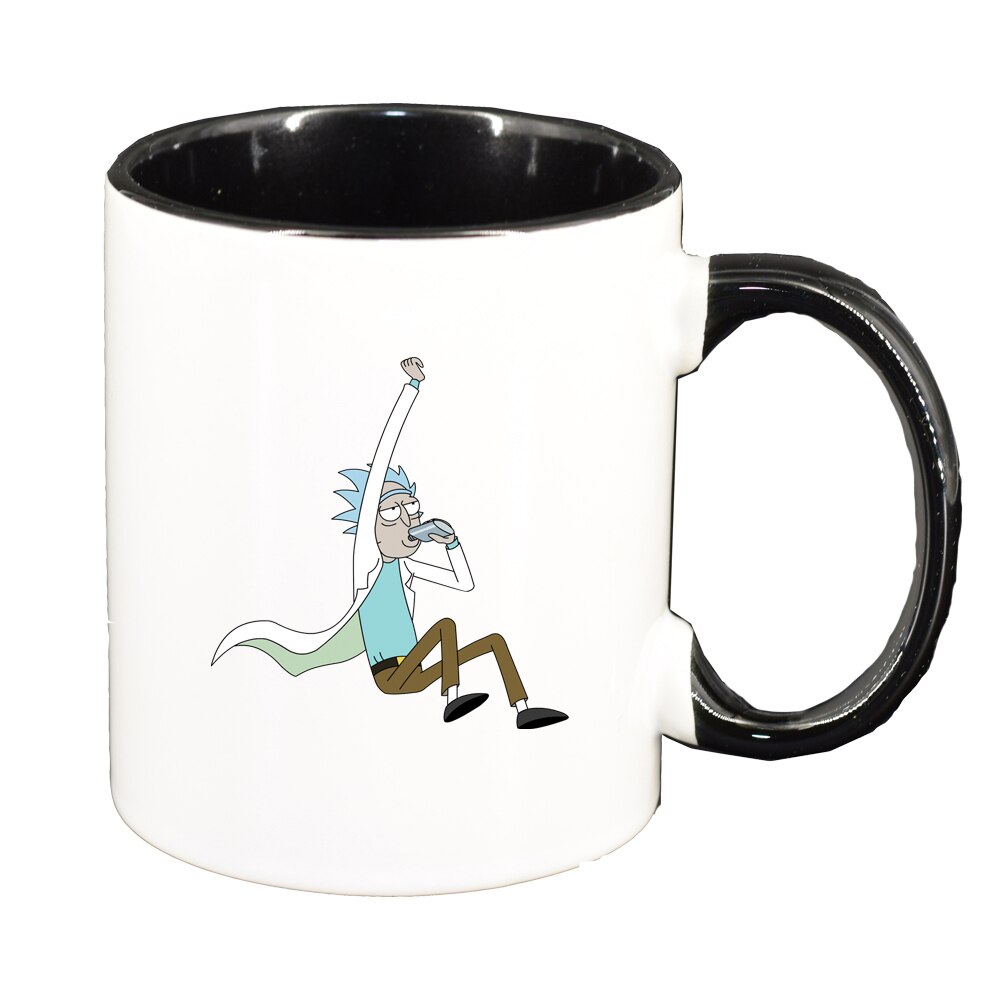 Cana Rick and Morty, interior negru, 330ml, D1409