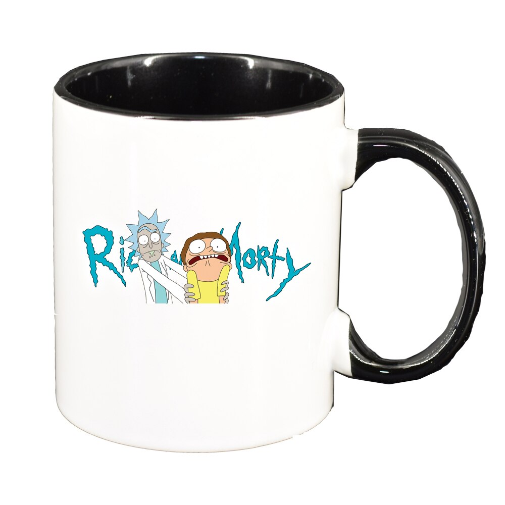 Cana Rick and Morty, interior negru, 330ml, D1410