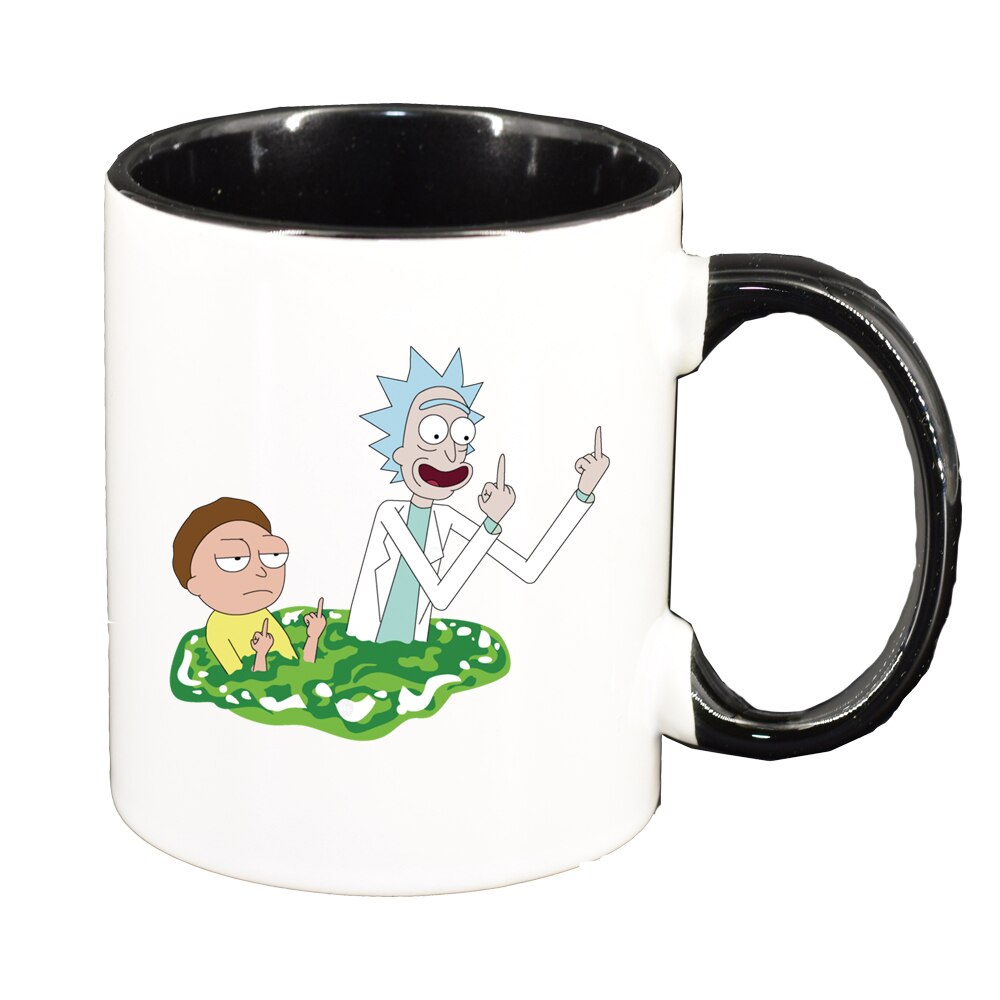 Cana Rick and Morty, interior negru, 330ml, D1406
