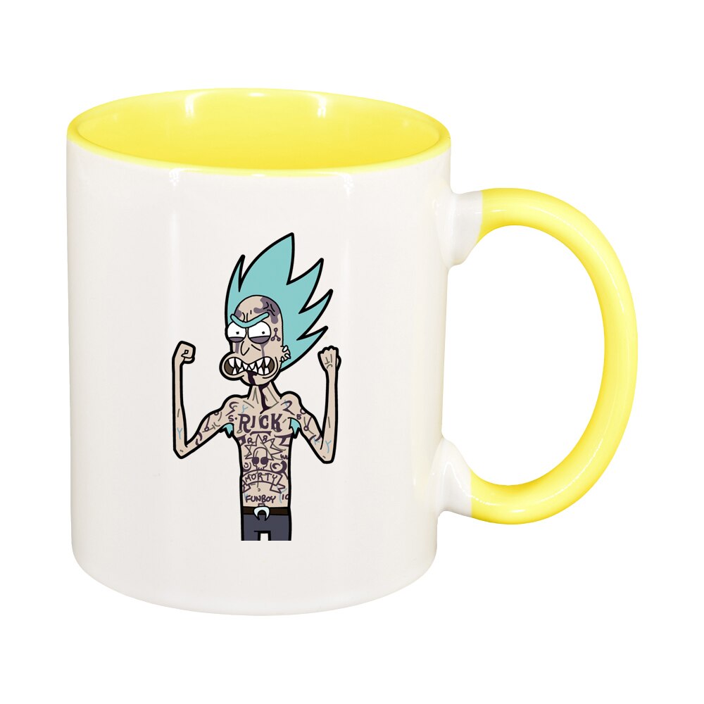 Cana Rick and Morty, interior galben, 330ml, D1411