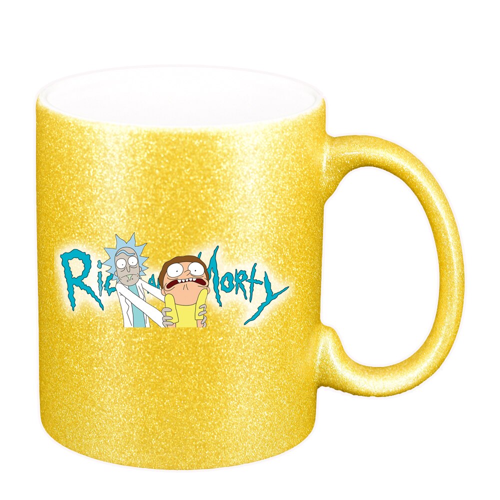 Cana Rick and Morty, auriu sidefata glitter, 330ml, D1410