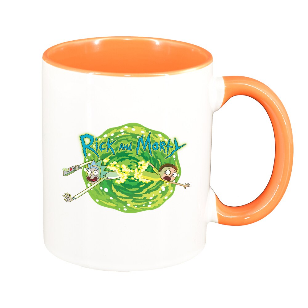 Cana Rick and Morty, interior portocaliu, 330ml, D1407