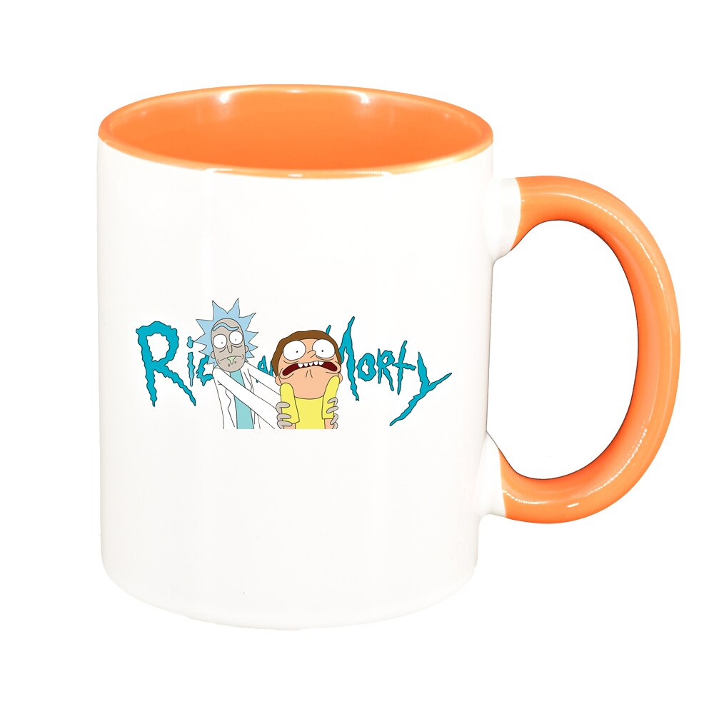 Cana Rick and Morty, interior portocaliu, 330ml, D1410