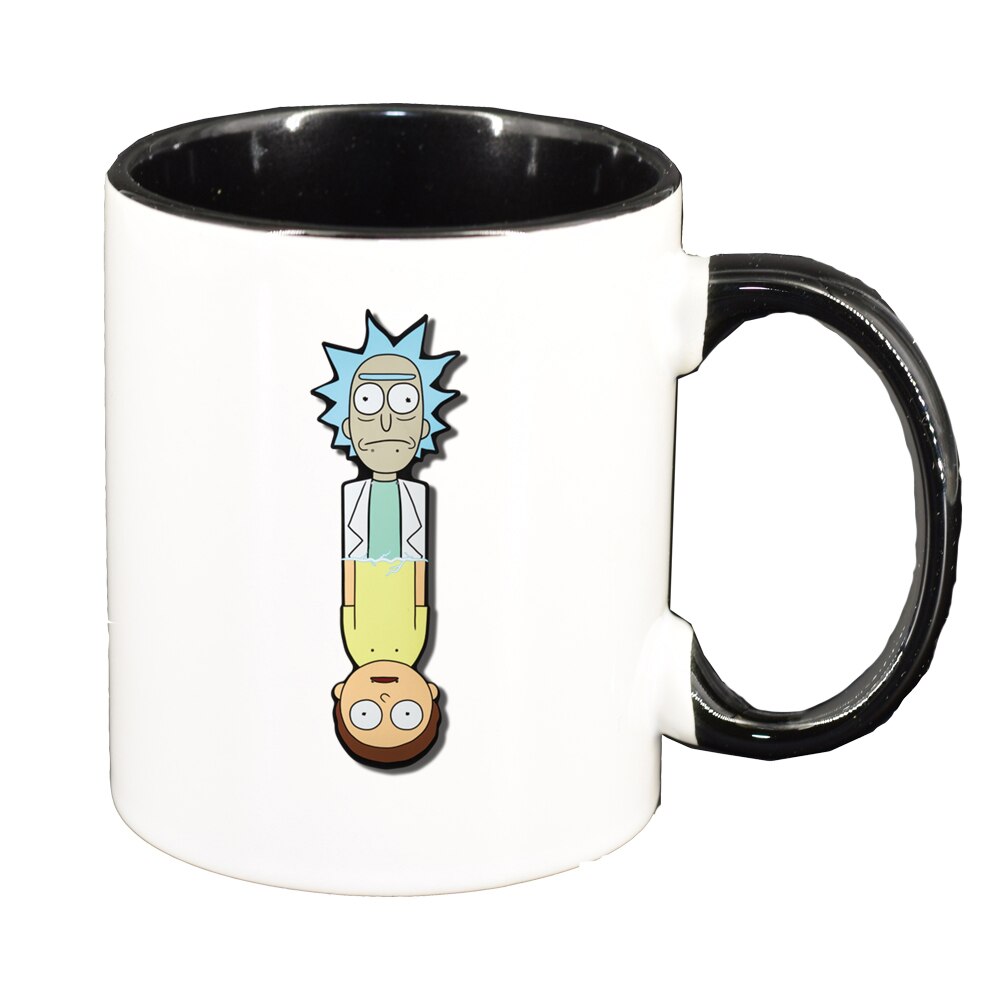 Cana Rick and Morty, interior negru, 330ml, D1412