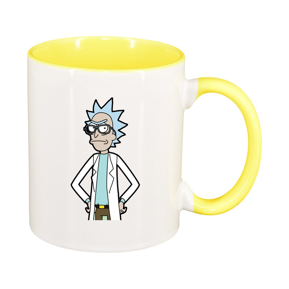 Cana Rick and Morty, interior galben, 330ml, D1413